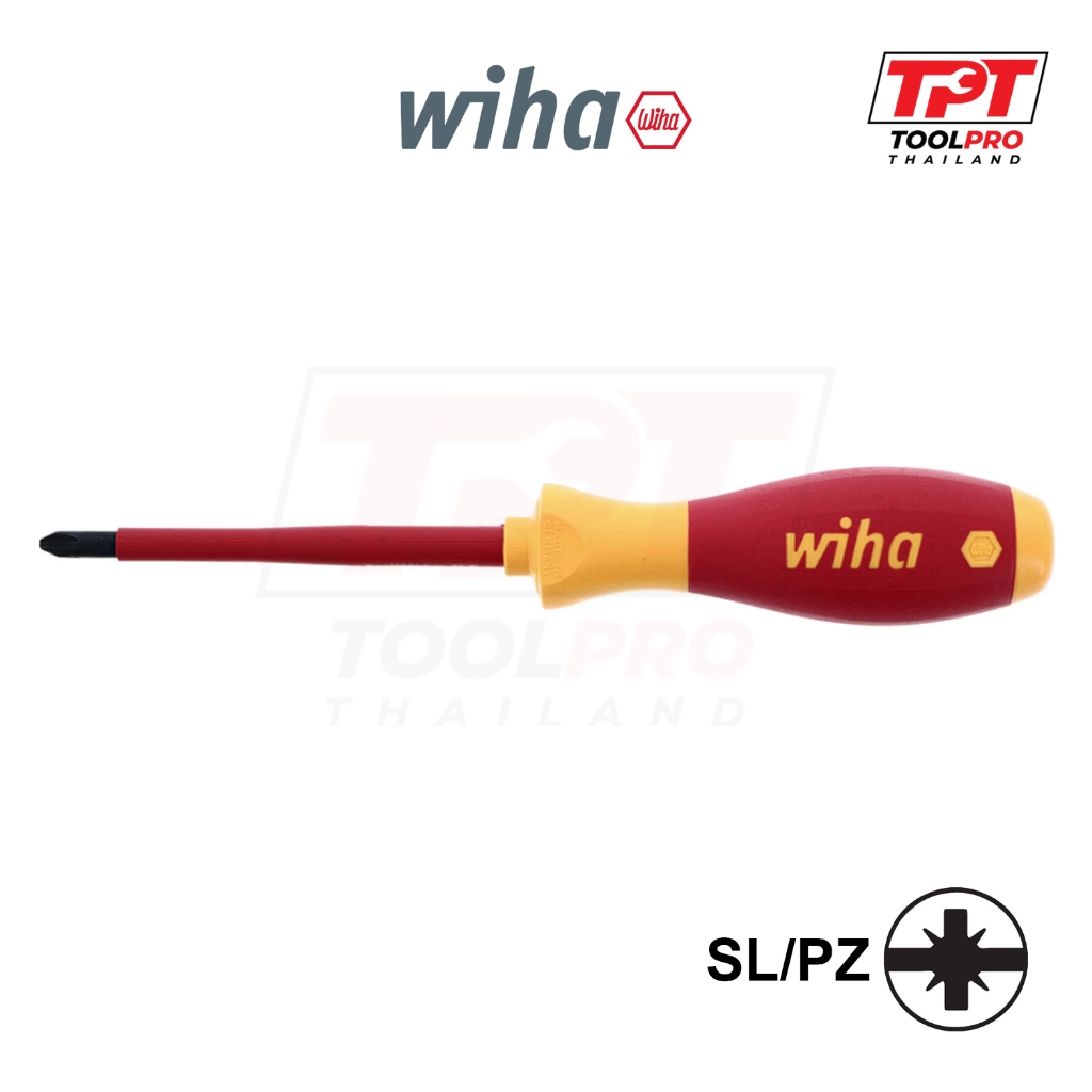 Wiha ไขควง 328 VDE SoftFinish electric PlusMinus/Pozidrive (SL/PZ1, SL/PZ2)