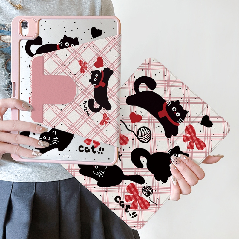 จัดส่งจากกรุงเทพฯ เคสipad การหมุน 360 องศา ลูกแมว Pro13 Gen11 Air7/6 11 Gen12 โบว์ริบบิ้น caseipad – โปรปัง