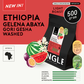 เมล็ดกาแฟคั่วอ่อน Ethiopia Gelena Abaya Gori Gesha Washed (Specialty