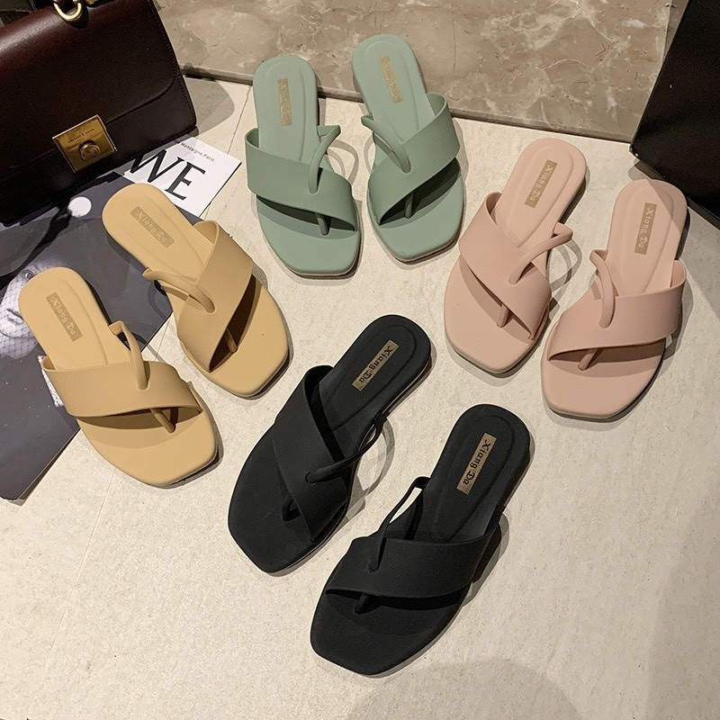 รองเท้าแตะ หนีบ แฟชั่น สายไขว้ สวมใส่สบาย นิ่ม ราคาถูก (แนะนำเผื่อ 1-2 ไซส์) 013