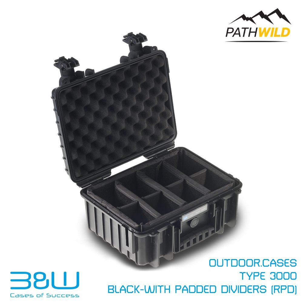 B&W OUTDOOR.CASES TYPE 3000 กล่องใส่อุปกรณ์ แบรนด์เยอรมัน ป้องกันแรงกระแทกสูง น้ำหนักเบา ความจุ 11.7 ลิตร