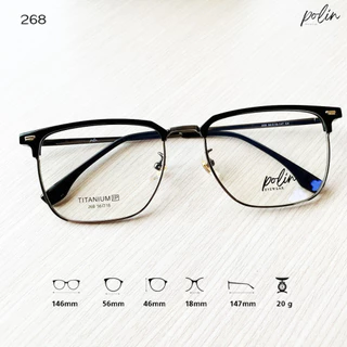 Polin กรอบแว่นสายตา รุ่น 268 ไม่ใช่แว่นสำเร็จ สามารถนำไปตัดแว่นสายตาได้