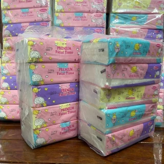กระดาษทิชชู่ Flamingo แพ็ค5ห่อ( สุ่มลาย) ราคาประหยัด