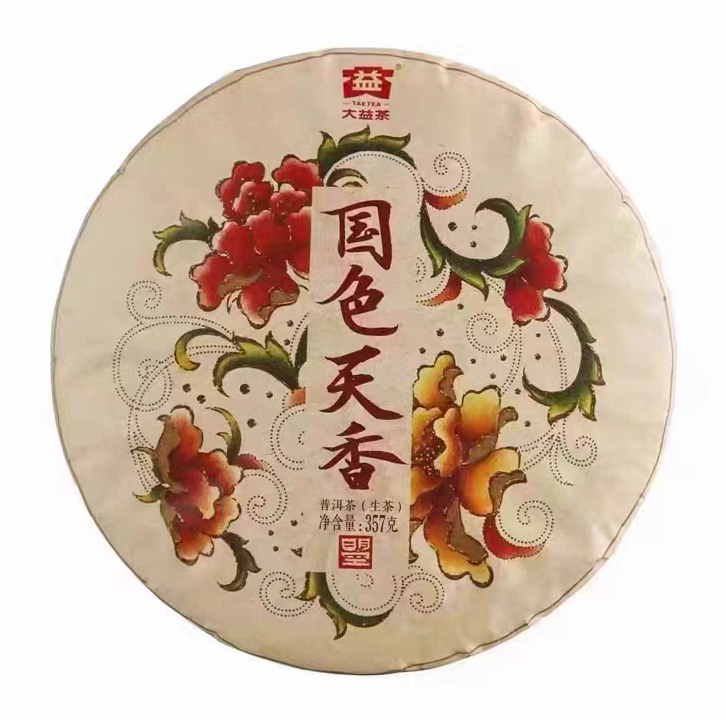 ชาผู่เอ๋อร์ดิบ กัวเซ่อ เทียนเซียง TAETEA ต้าอี้ 大益茶 | Guose Tianxiang 国色天香 2022 (2201) 357 กรัม