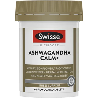 Swisse Ultiboost Ashwagandha Calm+ 60 Pack ช่วยผ่อนคลายความเครียด บรรเทาความเหนื่อยล้า