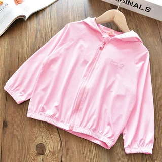 Babyonline(Y354)I5/0F0R (ส่งด่วน1วัน)เสื้อคลุมกันแดดกันUVแขนยาวมีหมวกสำหรับเด็ก มีซิป ป้องกันแสงแดด