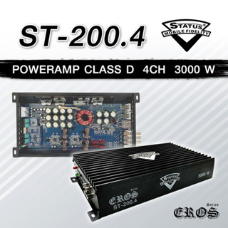 STATUS ST-200.4 เพาเวอร์ คลาส ดี 4channel ขับเสียงกลางแหลม P…