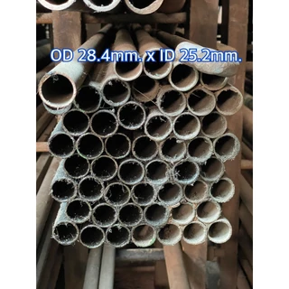 ท่อเหล็กกลม แป๊ปสเตย์ไร้ตะเข็บ คุณภาพดีจากต่างประเทศ Seamless Tube ขนาดรอบนอก 28.4 mm. รูใน 25.2 mm.