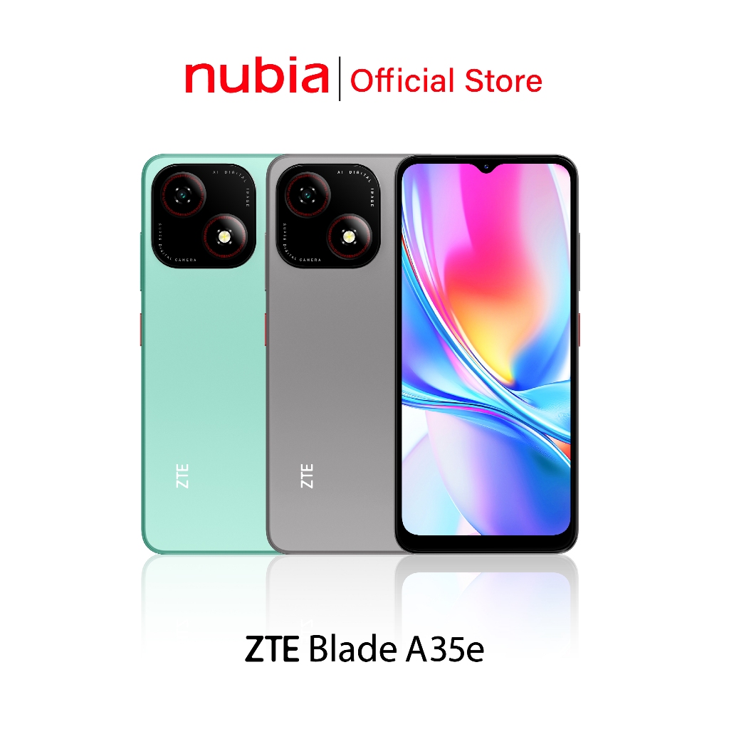 ZTE Blade A35e (2+64GB) l Battery 5000mAh l หน้าจอ 6.52" l กล้อง8MP AI Camera l รับประกันศูนย์ไทย