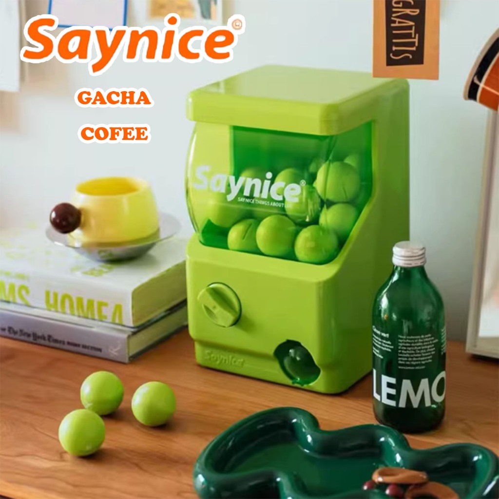 ☕สายแฟ☕ ตู้หมุนไข่กาชาปองกาแฟ Saynice