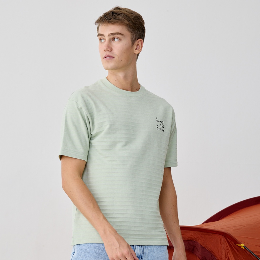 Khaki Bros. - คาคิบรอส - Round neck T-shirt Loose Fit - เสื้อยืดคอกลม - KM25K018