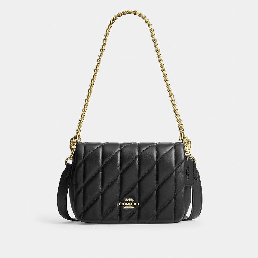 Coach CY663 Quinn Bag With Quilting (IMBLK) กระเป๋าสะพายข้างผู้หญิง สี Im/Black