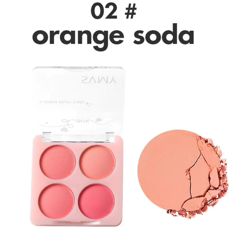 บลัชออน No.8117 พาเลท 4 สีชมพูแมตต์ เป็นธรรมชาติ ติดทน thumbnail 6