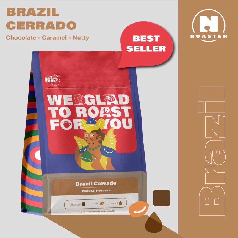 [NiP COFFEE] เมล็ดกาแฟ Brazil Cerrado, Natural Process มี 3 ขนาดให้เลือก