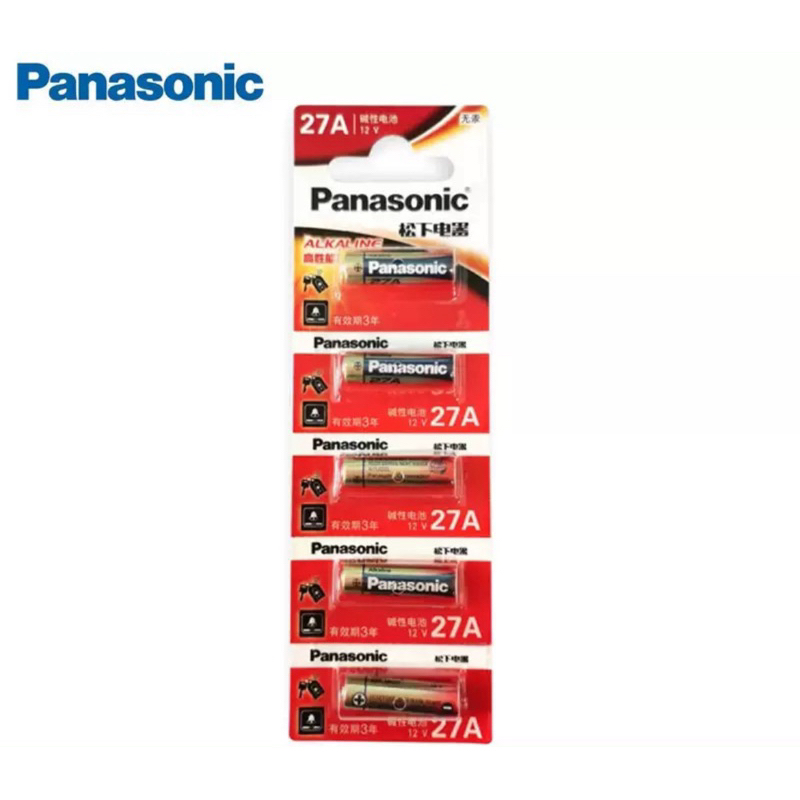 ถ่าน Panasonic Alkaline 27A 12V ของใหม่ ของแท้ เทียบเบอร์คือ A27, MN27, L828, L828F เหมาะกับ กุญแจรถ