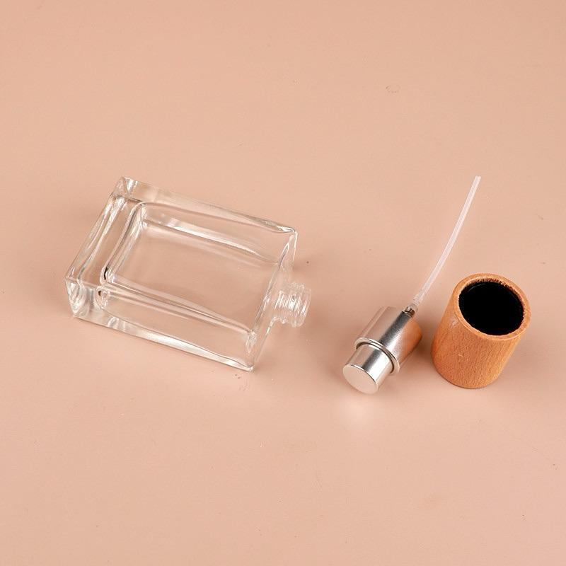 ขวดสเปรย์แก้ว ฝาไม้ ขวดวู้ดดี้ ฝาไม้ ขนาด 30 ML ขวดรีฟิล/ขวดแบ่งน้ำหอมพกพา/ใส่น้ำหอม