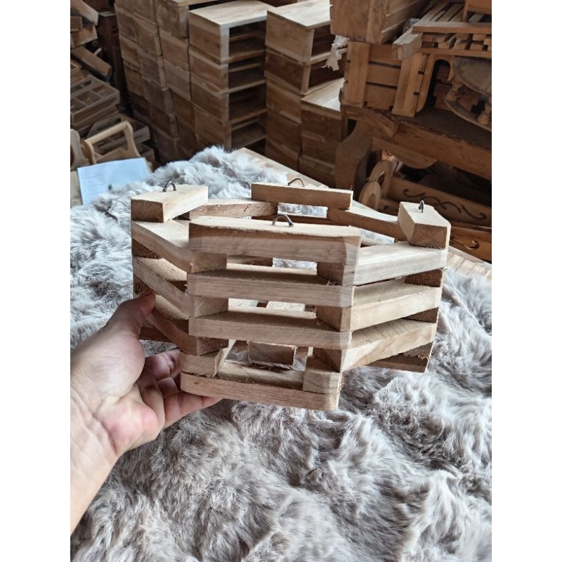 I60กระเช้ากล้วยไม้​ทรง8เหลี่ยม