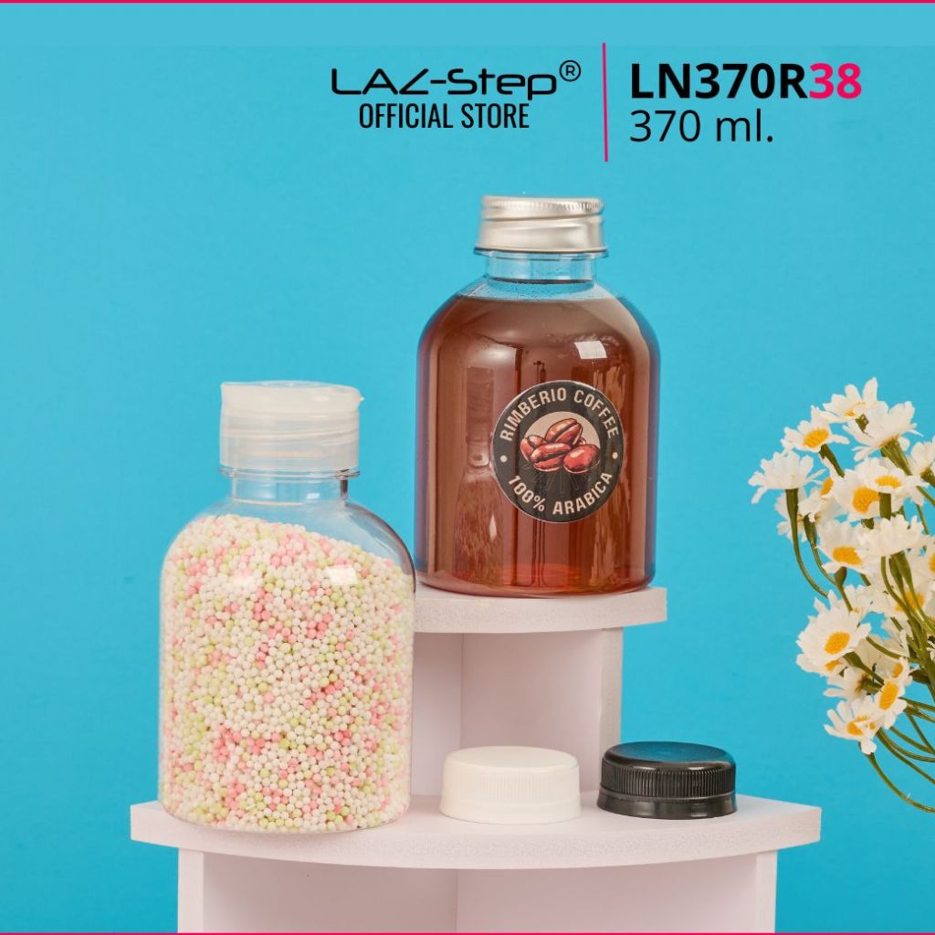 LAZ-Step ขวดพลาสติกหูหิ้ว PET Bottles ซีรี่ย์ 38 รหัส LN370R38 ความจุ 370 ml. บรรจุลังละ 144 ชุด