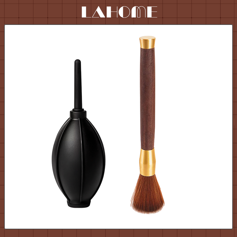 LAHOME เครื่องมือทำความสะอาดเครื่องบด อุปกรณ์เป่าผงกาแฟ Cleaning Brush & Soft Air Blower Hopper Bellow Residue Removal
