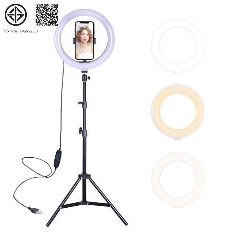 ชุดไฟไลฟ์สด ไฟLed พร้อมขาตั้ง2.1เมตร ไฟไลฟ์สด26-30CM ปรับได้3สี เปลี่ยนได้10ระดับ ไฟมีตัวจับมือถือในตัว - ภาพย่อย 5