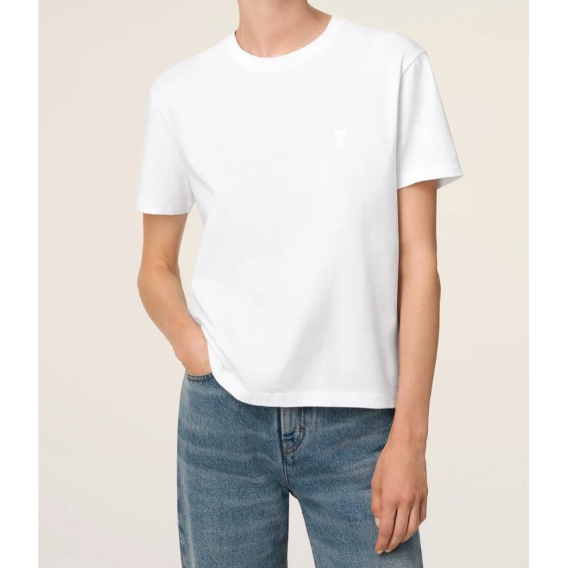 NEW SEASON! AMI PARIS White Ami De Cœur T-Shirt