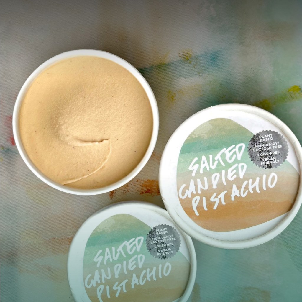 ไอศกรีม Plant Based รสพิสตาชิโอเคลือบคาราเมลเค็ม (Salted Candied Pistachio) (85g) - DamnGoodDay (ไอต