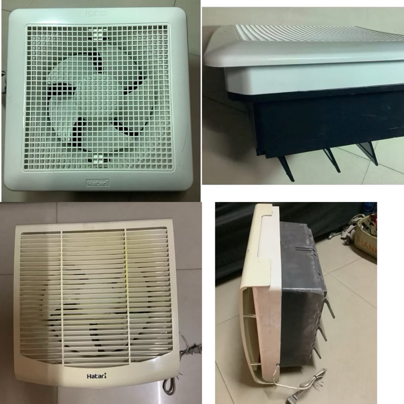 พัดลมระบายอากาศมือสอง Hatari HE-VC20M1(G)ใบ 8นิ้ว,ฮาตริ 10“/พัดลมระบายอากาศ yamabishi VF-2040-A 6นิ้