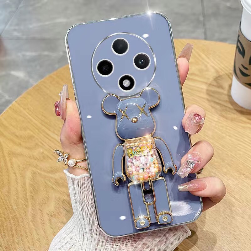 เคส น้องหมี น่ารัก สำหรับ Xiaomi15T Redmi 14C A3 15 15C A5 A7 A7Pro 13C POCO C75 C85 C71 C81Pro ตั้งได้ หมุนได้