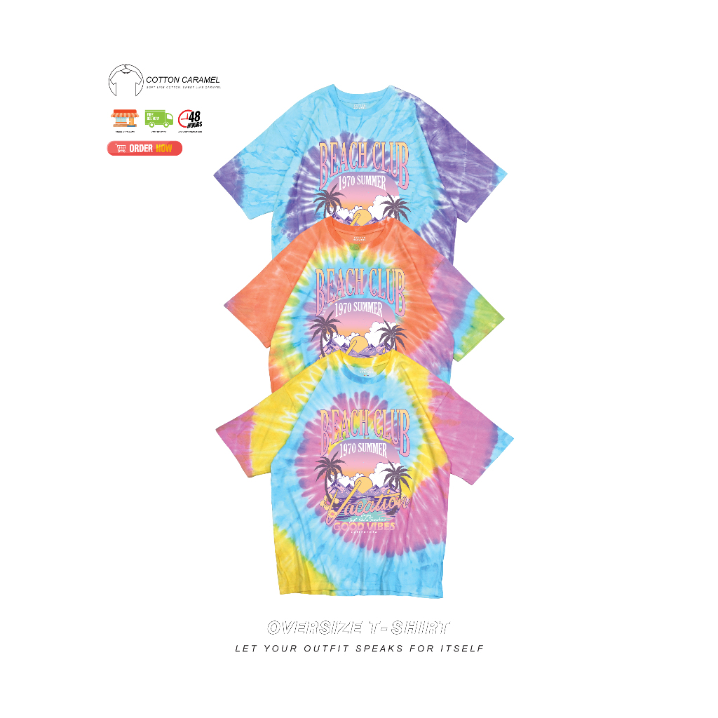 เสื้อยืดโอเวอร์ไซต์ Oversize มัดย้อม พาสเทล ลายน่ารัก มีบริการเก็บเงินปลายทาง (C-079) ราคา ถูกที่สุด ดีลบีเคเค แกลเลอรีภาพที่ 4