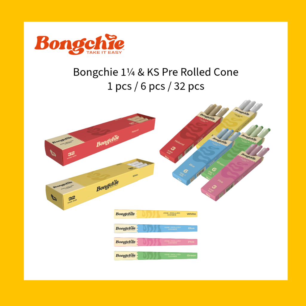 กระดาษโรลสำเร็จรูป Bongchie Pre Rolled Cone มี 2 ไซส์ให้เลือก กระดาษโรลคุณภาพดี