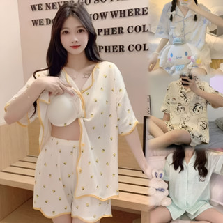 🌸Swift Bra🌸ชุดนอน ชุดนอนมีบรา รอบอก 55 แผ่นรองหน้าอกในตัว แข…