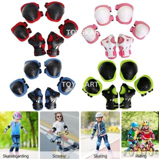 ชุดสนับป้องกันสเก็ตบอร์ด (6 ชิ้น) อุปกรณ์ป้องกันบาดเจ็บ สนับ…
