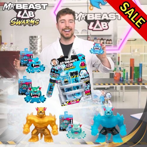 [สินค้าเข้าใหม่] MrBeast Lab Swarms  สินค้าแท้ เติมน้ำ เขย่า และเปิดเพื่อพบกับของสะสมปีศาจ MrBeast ข