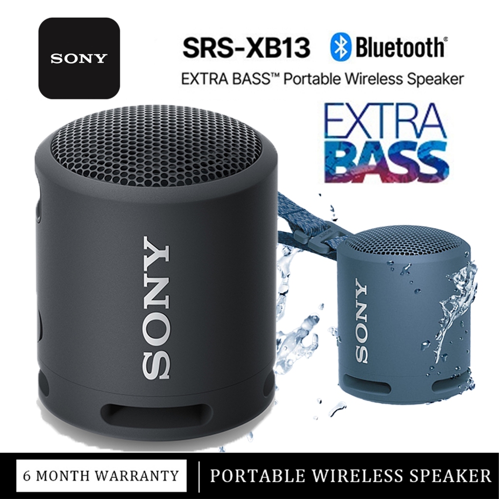 SRS-XB13 ลำโพงบลูทู ธ ลำโพงไร้สายแบบพกพาลำโพงกันน้ำกลางแจ้งซับวูฟเฟอร์ Wireless Bluetooth Speaker