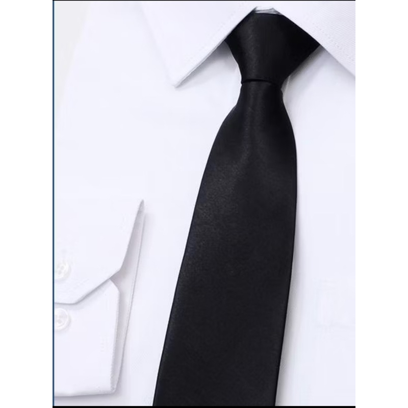 เนคไทสำเร็จรูป Tie สีพื้นพร้อมส่งไว