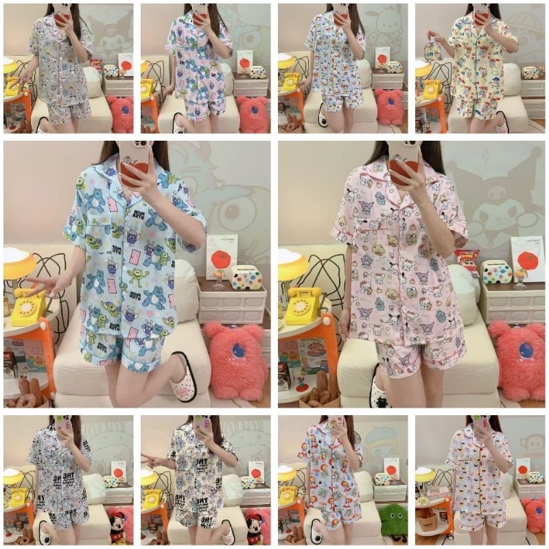 🔥พร้อมส่ง ชุดนอนป้ายy ไหมเกาหลี Y Factory อก 43