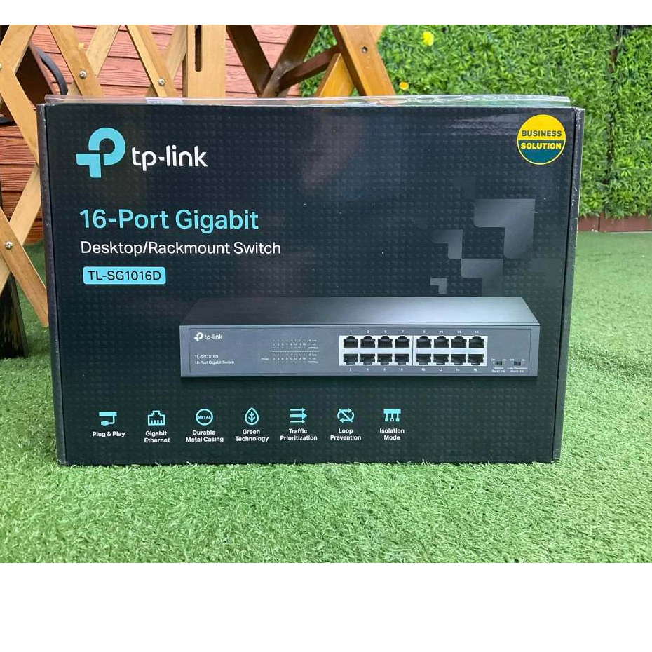 TP-LINK Gigabit Switching Hub 16 Port TP-LINK TL-SG1016D 10/100/1000Mbps 16 ports V12 (11")