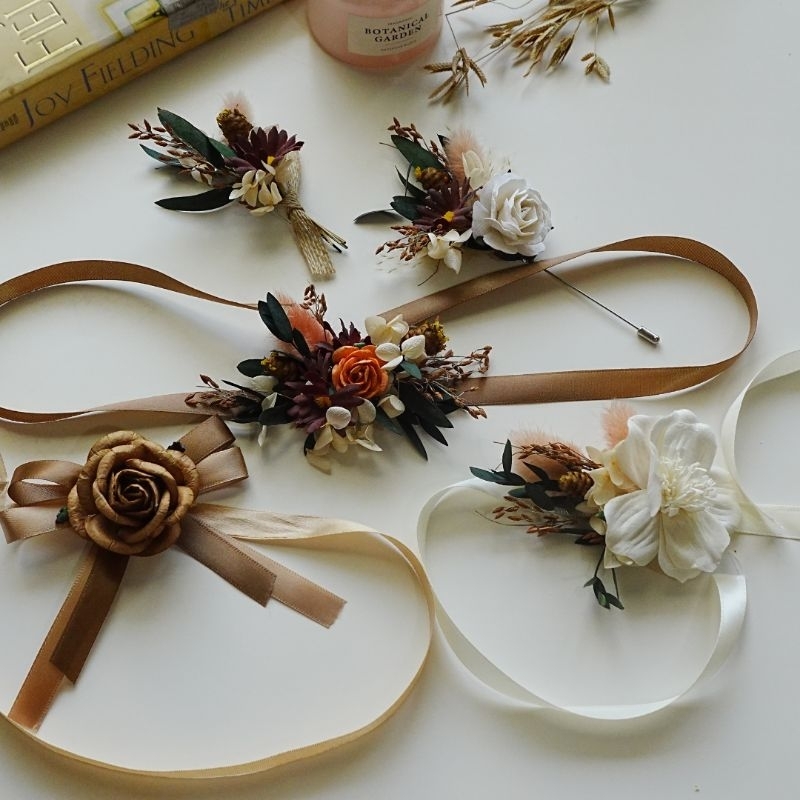 •Memoryofflower•ข้อมือเพื่อนเจ้าสาว เข็มกลัด สไตล์Vintage