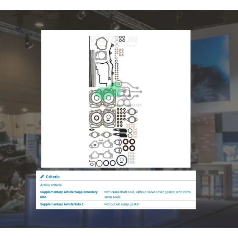 ประเก็นชุดใหญ่ (Victor Reinz เยอรมัน) Subaru Impreza 2.0, Legacy EJ205 EJ207