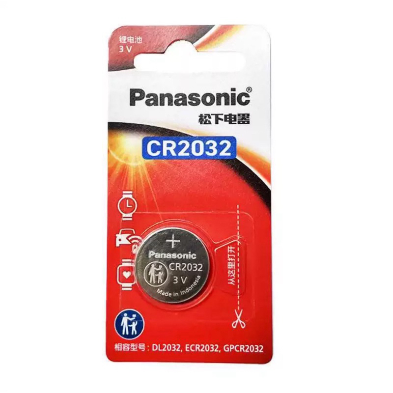 (แพคเดี่ยว) ถ่านกระดุม Panasonic CR2032 แพคเดี่ยว 1ก้อน ของใหม่ ของแท้ แพคhk