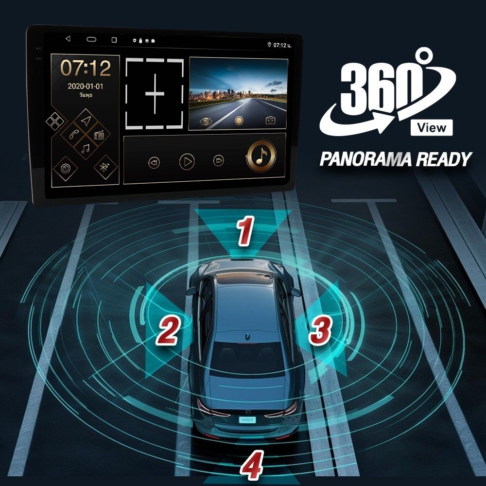 HILMAN จอแอนดรอย 9นิ้ว ใช้สำหรับ MITSUBISHI TRITON AUTO 2016-2018 เครื่องเสียงรถ Apple CarPlay 360 4G 2จอได้ - รูปที่ 7