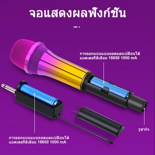 New Baxs ไมโครโฟนไร้สายแบบชาร์จรอบ UHF RU601/RU602 5V ไมโครโฟนคาราโอเกะ KTV ปาร์ตี้ 50 ม. แบบชุบไฟฟ้า 6.5 มม.