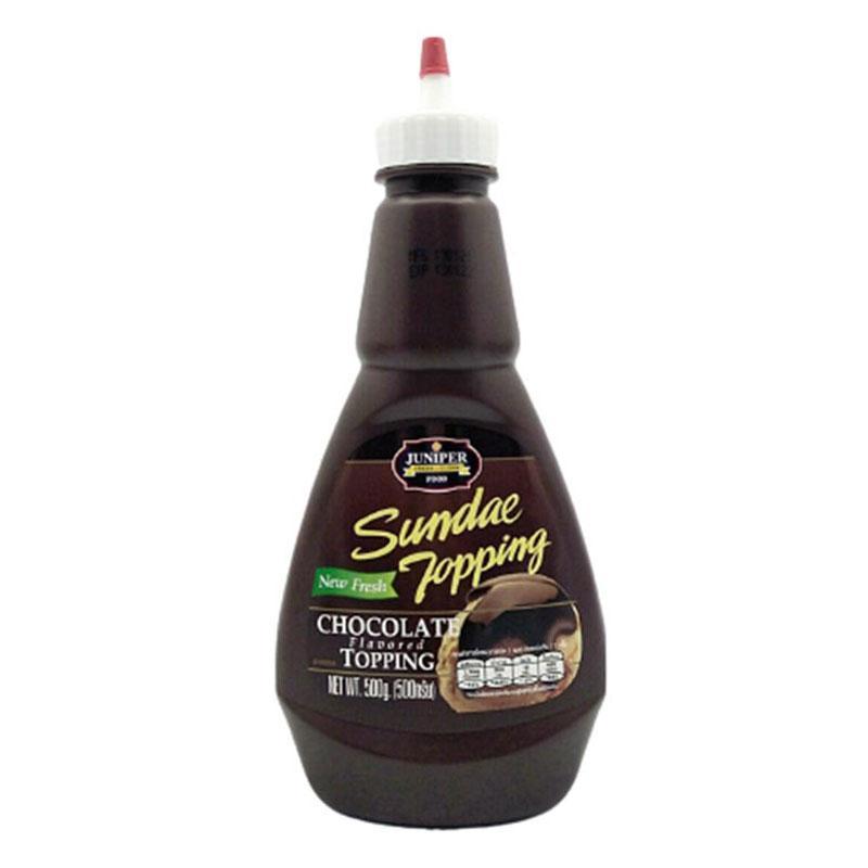 จูนิเปอร์ ซันเดย์ ท็อปปิ้ง กลิ่นช็อกโกแลต ขวด 500 กรัม / JUNIPER Sundae Topping Chocolate Flavored 5