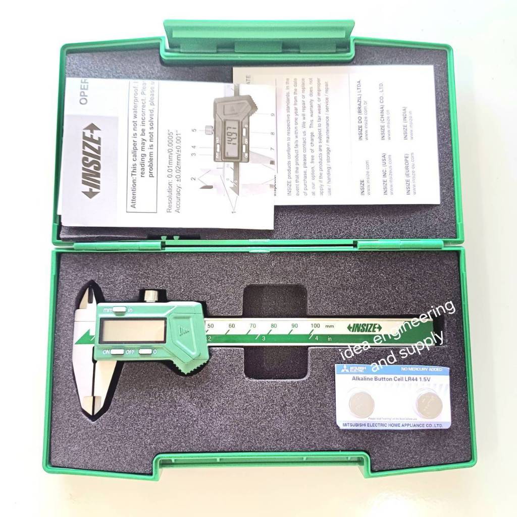 เวอร์เนียร์ ดิจิตอล 4" / 100mm Vernier Digital Caliper INSIZE 1111-100A อินไซส์
