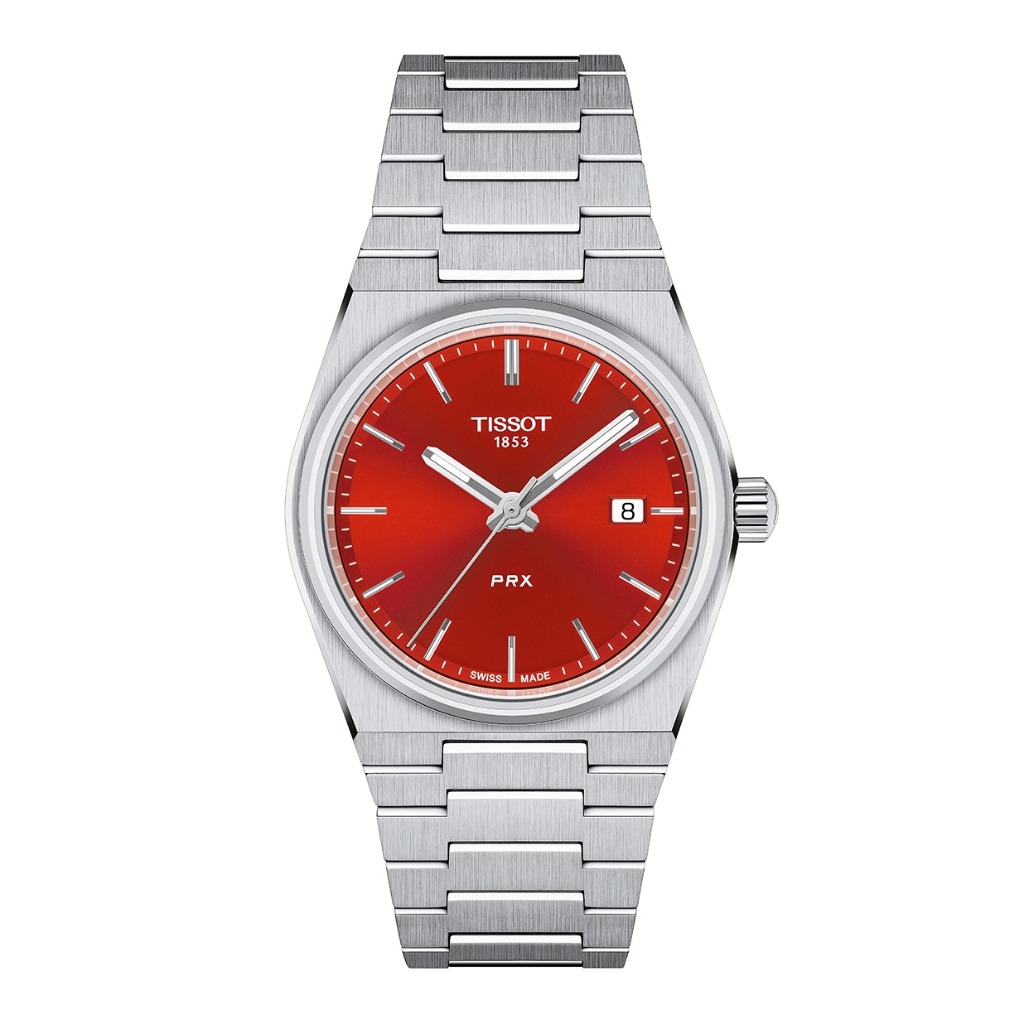 Tissot PRX 35 mm. ทิสโซต์ พีอาร์เอ็กซ์ สีแดง T1372101142100 นาฬิกาผู้หญิงผู้หญิง