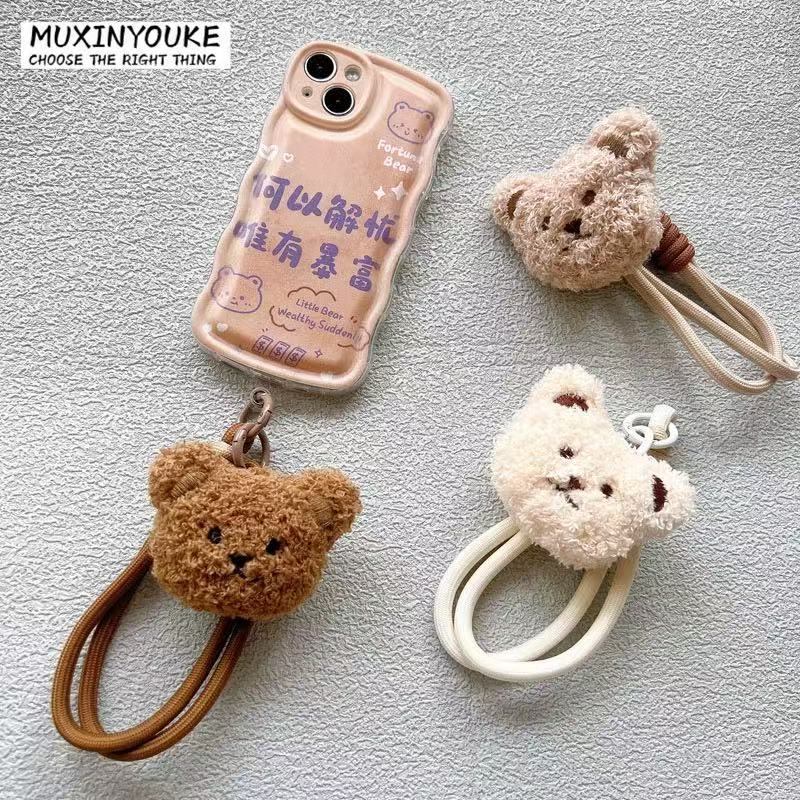 (พร้อมส่งจากไทย ได้รับของเร็วภายใน1-2วัน!!!)สายคล้องโทรศัพท์มือถือ สายคล้องโทรศัพท์รูปหมีน้อยน่ารัก สายคล้องมือ
