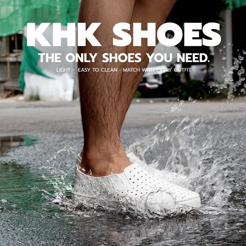 [ขายดี]KHK SHOES ✅  รองเท้ายาง eva🫧 ใส่สบาย น้ำหนักเบา ไม่เสียทรง ☔️  แห้งไว ไม่อับชื้น  #คู่เดียวจบ