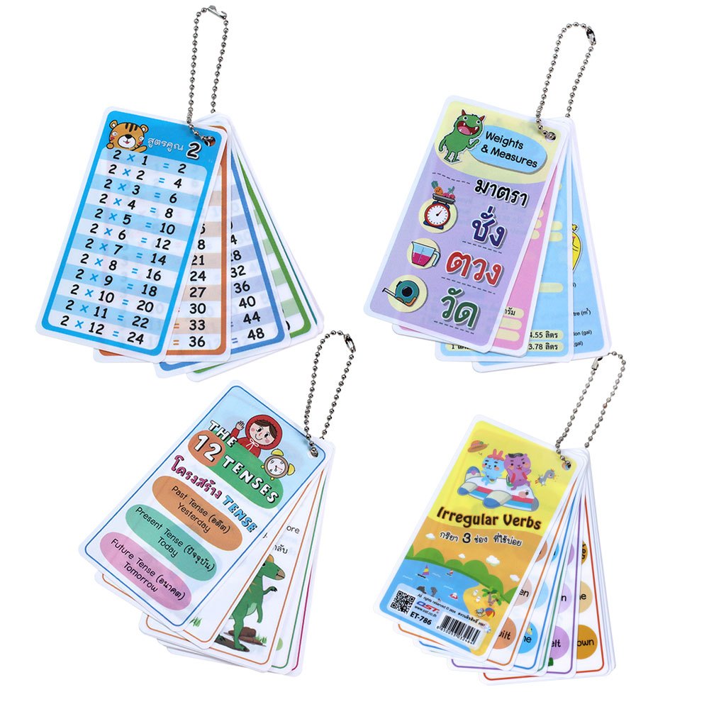 OST สื่อการเรียนรู้ บัตรคำ Flashcards พกพา ชุด12ใบ