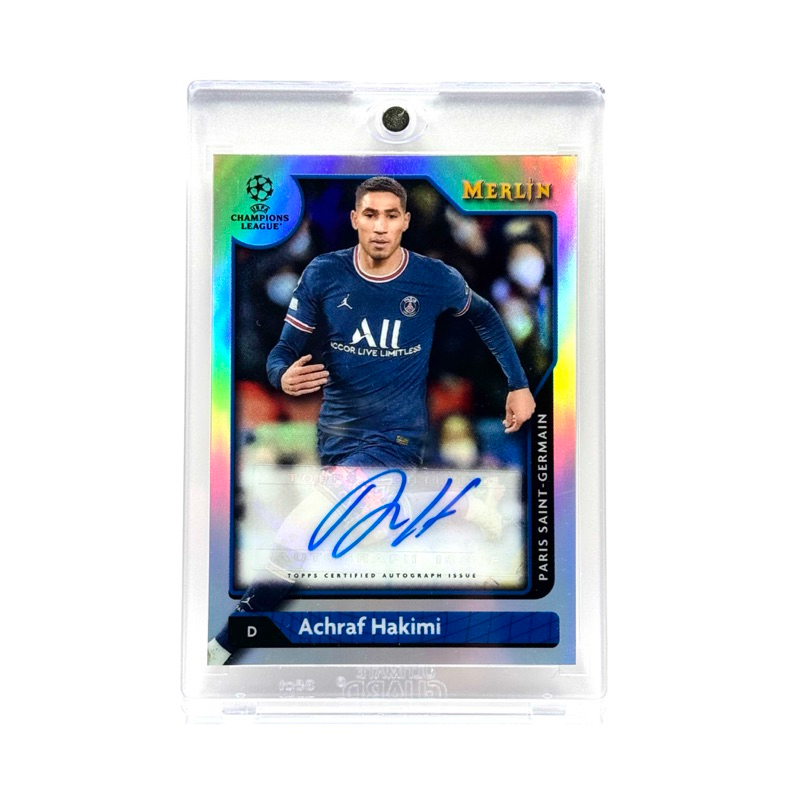 Topps Merlin UCL 21/22 Achraf Hakimi Paris Saint-Germain Autograph