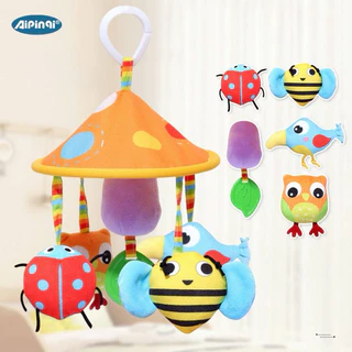 โมบายแขวนกระดิ่ง หมุนได้360องศา สีสันสดใส แขวนคาร์ซีทรถเข็น